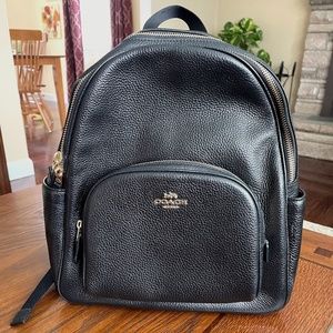 COACH “Court” Backpack in Black Leather. Like new condition.